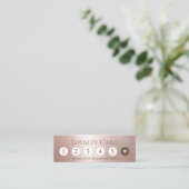 Beauty Salon Rose Loyalität Treuekarte (Stehend Vorderseite)