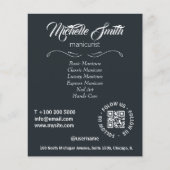 Beauty Salon Schwarz-weiß Gray Gray Script Schrift Flyer (Vorne)