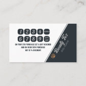 Beauty Salon Schwarz-weiß Gray Treuekarte (Rückseite)