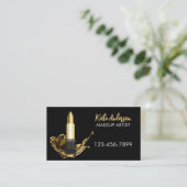 Beauty Salon Stylist Kosmetologe Makeup Artist Visitenkarte (Stehend Vorderseite)