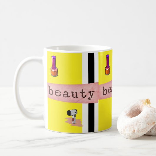 Beauty Salon Stylist Tasse (Mit Donut)