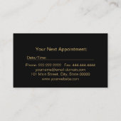 Beauty Salon Termin Black&Gold Monogramm (Rückseite)