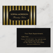 Beauty Salon Termin Black&Gold Monogramm (Vorne/Hinten)