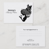 Beauty Salon Terminkarte (schwarz) (Vorne/Hinten)