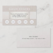 Beauty Salon und Wellness-Center 5 Briefmarke Loya Treuekarte (Vorne/Hinten)