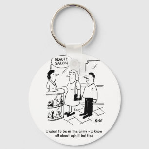 Beauty Salon & Uphill Battles. Funny Schlüsselanhänger