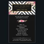 Beauty Salon Vintag florale Schwarz-weiße Streifen Flyer<br><div class="desc">Schönheitssalon Vintage florale Schwarz-weiße Streifen Flyer. (1) Für weitere Anpassungen klicken Sie bitte auf den Link "Weiter anpassen" und verwenden Sie unser Designwerkzeug,  um diese Vorlage zu ändern. (2) Wenn Sie Hilfe oder passende Artikel benötigen,  kontaktieren Sie mich bitte.</div>