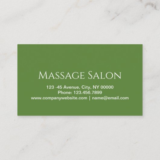 Beauty Salon WELLNESS-CENTER Aromatherapie Massage Visitenkarte (Rückseite)