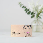 Beauty Salon & Wellness-Center Gold für Damen Visitenkarte (Stehend Vorderseite)