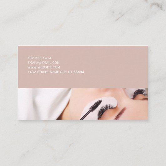 Beauty Salon Wellness-Center Lashes Brows Business Visitenkarte (Rückseite)