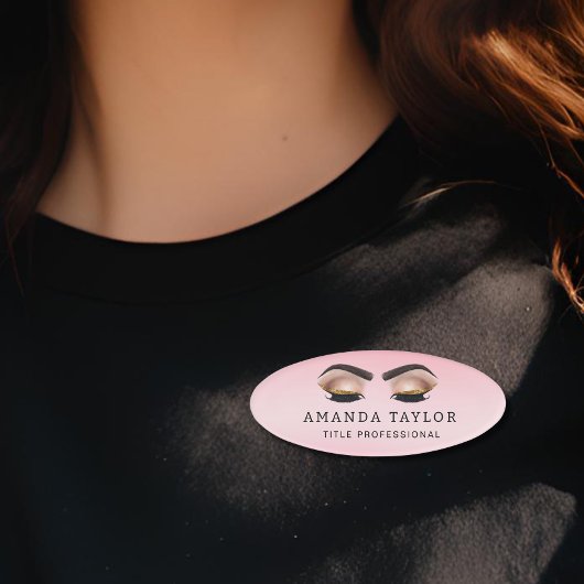 Beauty Salon Wellness-Center Makeup Pink Beruflich Namenschild