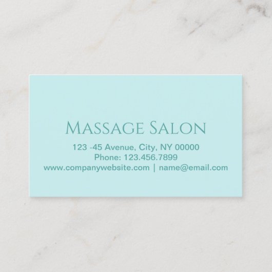 Beauty Salon WELLNESS-CENTER Massage Salon Aromath Visitenkarte (Rückseite)