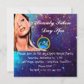 BEAUTY SALON WELLNESS-CENTER Open House Party Mono Einladung (Rückseite)