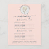 Beauty Salon Wiederöffnungs-Logo QR CODE Preis Ros Flyer (Vorne)