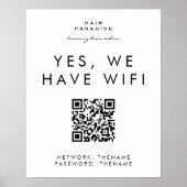 Beauty Salon Wifi Network QR Code Poster (Vorne)