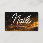 Beauty Salons Beruflich QR Code Nail Tech Visitenkarte (Rückseite)