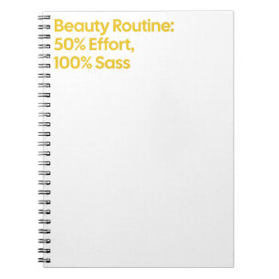 Beauty Sass Quote Spiral Notebook Notizblock