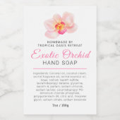 Beauty-Seife-Etikett tropisches Orchid-Logo oder k Lebensmitteletikett (Einzelnes Label)