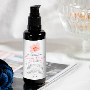 Beauty-Seife-Etikett tropisches Orchid-Logo oder k Lebensmitteletikett