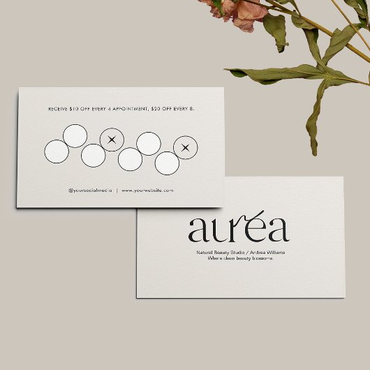 Beauty Service Loyalty Business Card Treuekarte