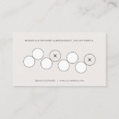 Beauty Service Loyalty Business Card Treuekarte (Rückseite)