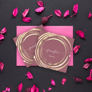Beauty Shop Couch Gold Rose QR-Logo Quadratische Visitenkarte