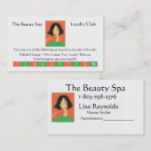 Beauty Shop Loyalty Card Treuekarte (Vorne/Hinten)