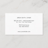 Beauty Shop Marmor Monogram Business Card Visitenkarte (Rückseite)
