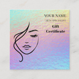 Beauty Skin Care Gift Certificate Card Treuekarte