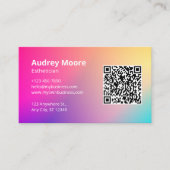 Beauty Skin Esthetician QR Code Visitenkarte (Vorderseite)