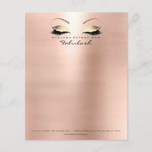 Beauty Skinny Lashes Makeup Stylist Eyebrows Flyer (Vorne)