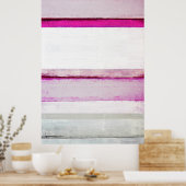 "Beauty Sleep" Pink und Grau Abstrakte Kunst Poster (Küche)