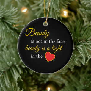 Beauty Slogan Keramik Ornament