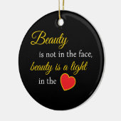 Beauty Slogan Keramik Ornament (Links)