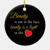 Beauty Slogan Keramik Ornament (Hinten)