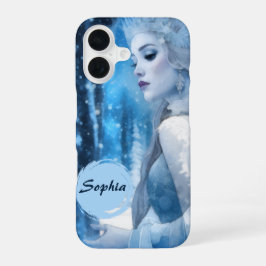 Beauty Snow Queen im Winter Wonderland gefroren iPhone 16 Hülle