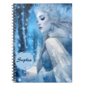 Beauty Snow Queen im Winter Wonderland gefroren Notizblock (Vorderseite)