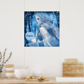 Beauty Snow Queen im Winter Wonderland gefroren Poster (Küche)