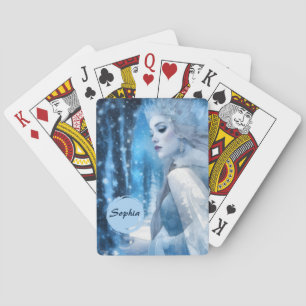 Beauty Snow Queen im Winter Wonderland gefroren Spielkarten