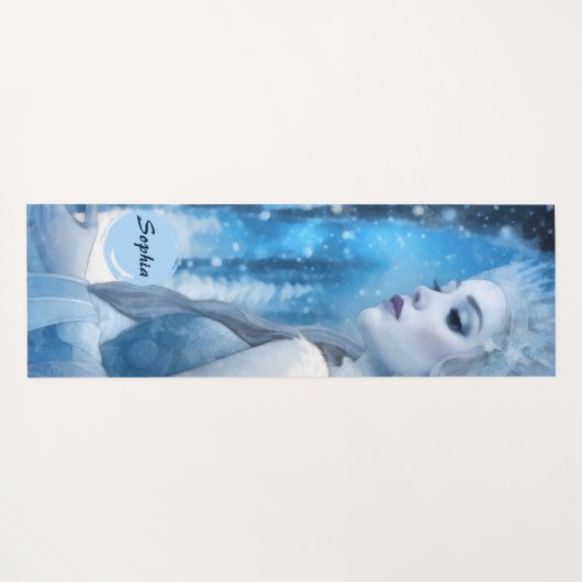 Beauty Snow Queen im Winter Wonderland gefroren Yogamatte (Rückseite (Horizontal))