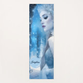 Beauty Snow Queen im Winter Wonderland gefroren Yogamatte (Vorderseite)