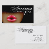 Beauty Spa Arabesque Makeup Artist Visitenkarte (Vorne/Hinten)