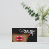 Beauty Spa Arabesque Makeup Artist Visitenkarte (Stehend Vorderseite)