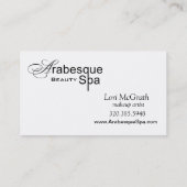 Beauty Spa Arabesque Makeup Artist Visitenkarte (Rückseite)