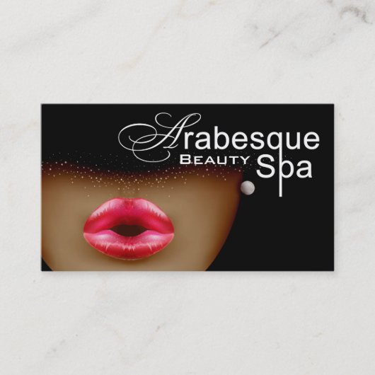 Beauty Spa Arabesque Makeup Artist Visitenkarte (Vorderseite)