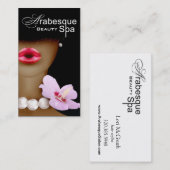 Beauty Spa Arabesque Makeup Artist Visitenkarte (Vorne/Hinten)