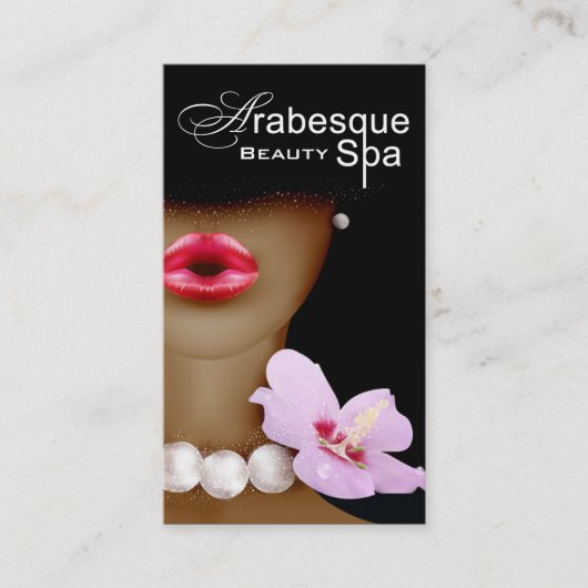 Beauty Spa Arabesque Makeup Artist Visitenkarte (Vorderseite)