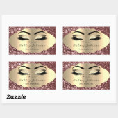 Beauty Spark Glitzer Rose Lugano Highlights Rechteckiger Aufkleber (Blatt)