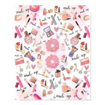"Beauty Station" Make-up-Illustrations-Wandkunst