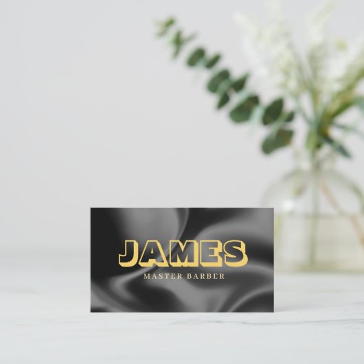 Beauty Studio Barber Business Card Visitenkarte (Stehend Vorderseite)